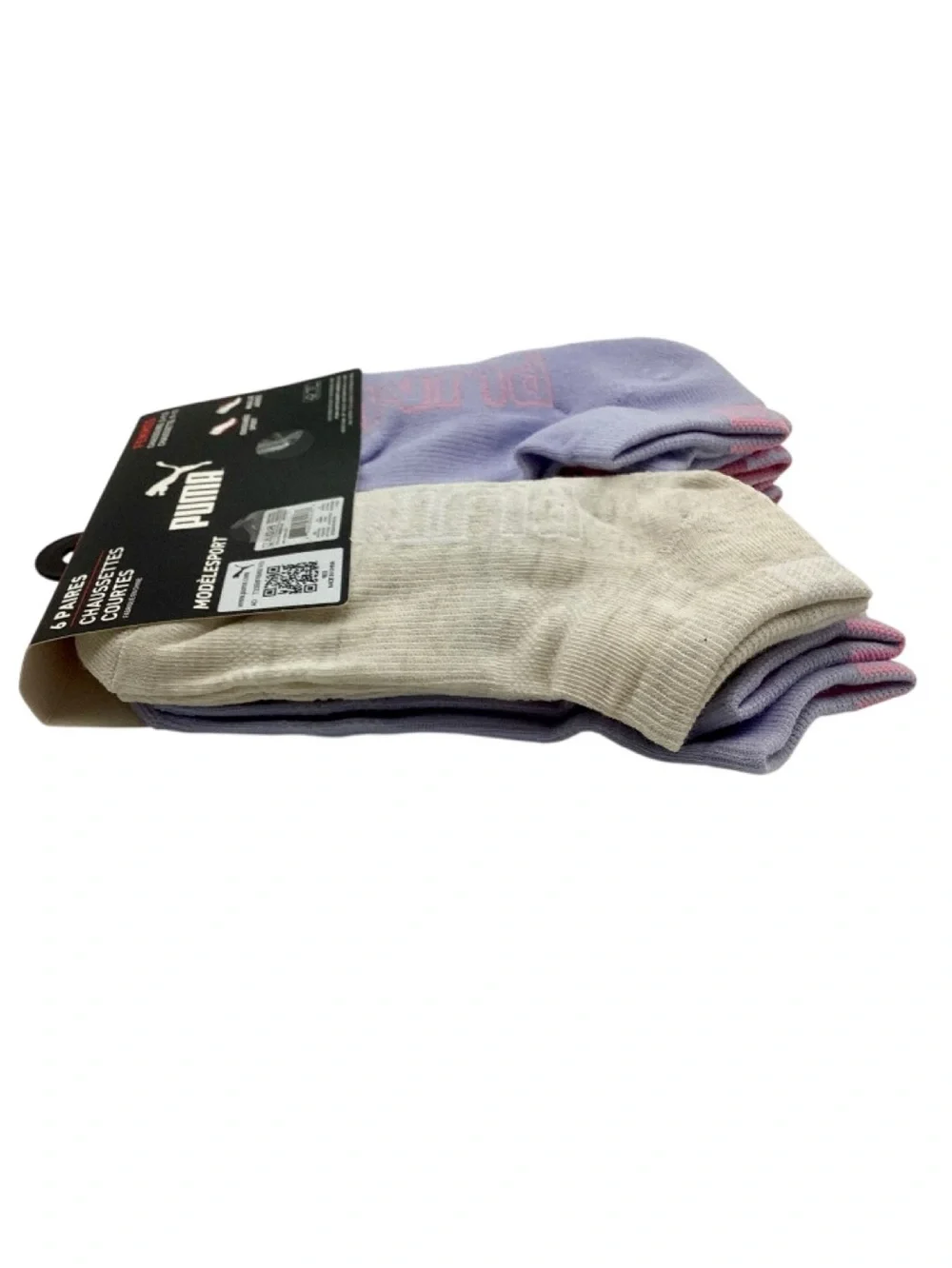 Puma 6 pk. Low Cut Sportstyle Training Socks (NWT) (Shoe Size: 5-9.5)